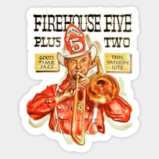 Firehouse Five Plus Two - Outline For Darker Colors Sticker